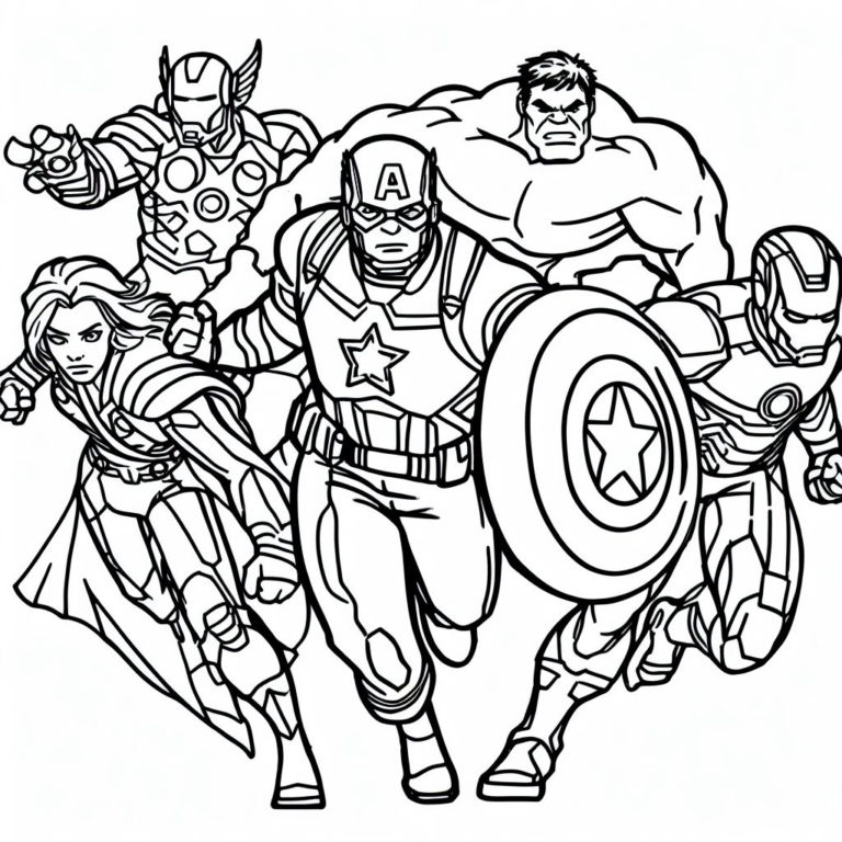 Omalovánky k vytisknutí Avengers 32