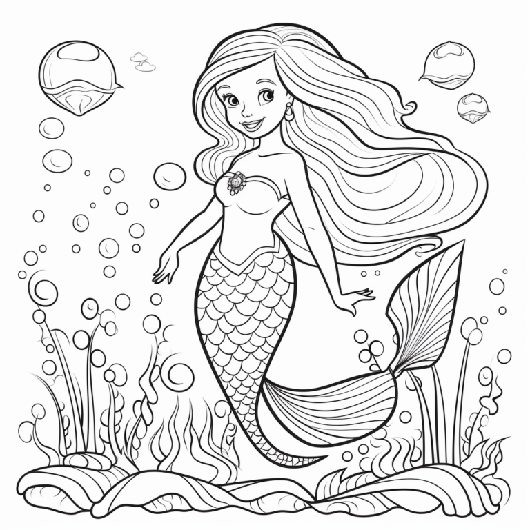 Omalovánky k vytisknutí Ariel 29