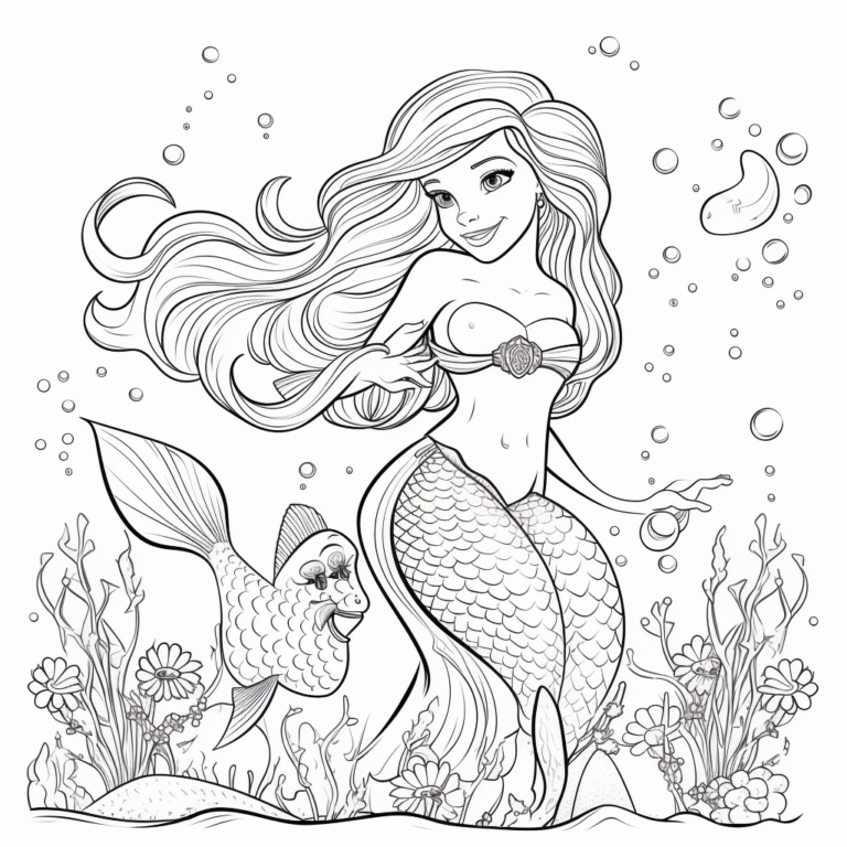 Omalovánky k vytisknutí Ariel 71