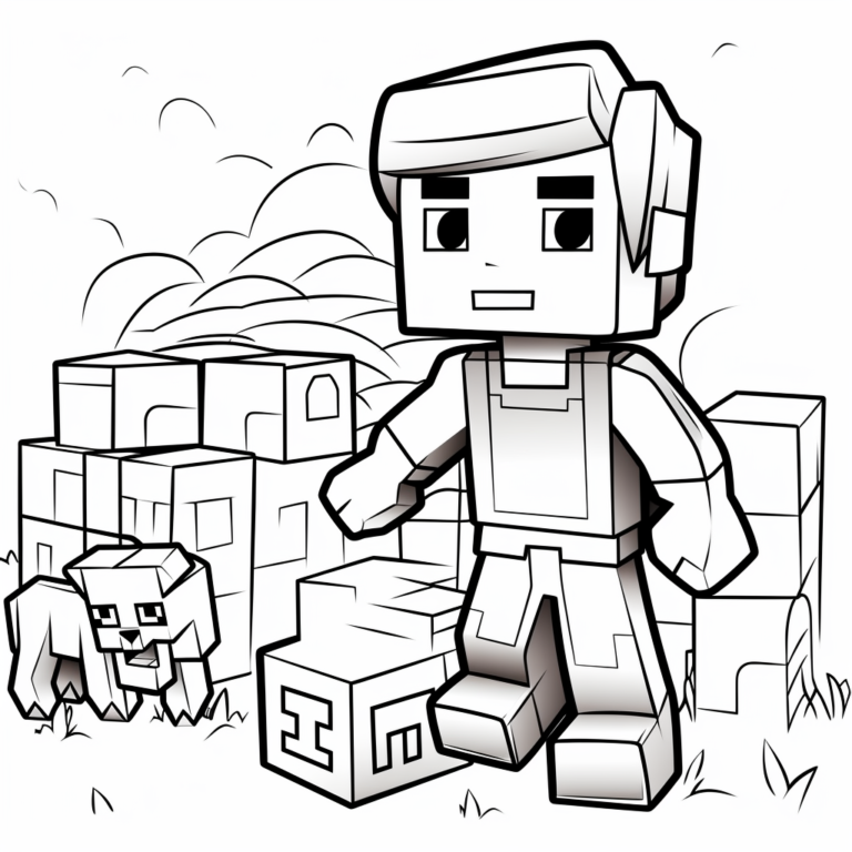 Omalovánky Minecraft k vytisknutí 101