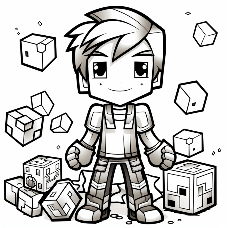 Omalovánky Minecraft k vytisknutí 106