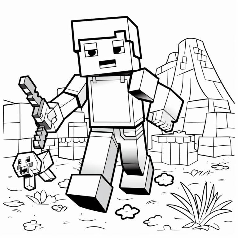 Omalovánky Minecraft k vytisknutí 117