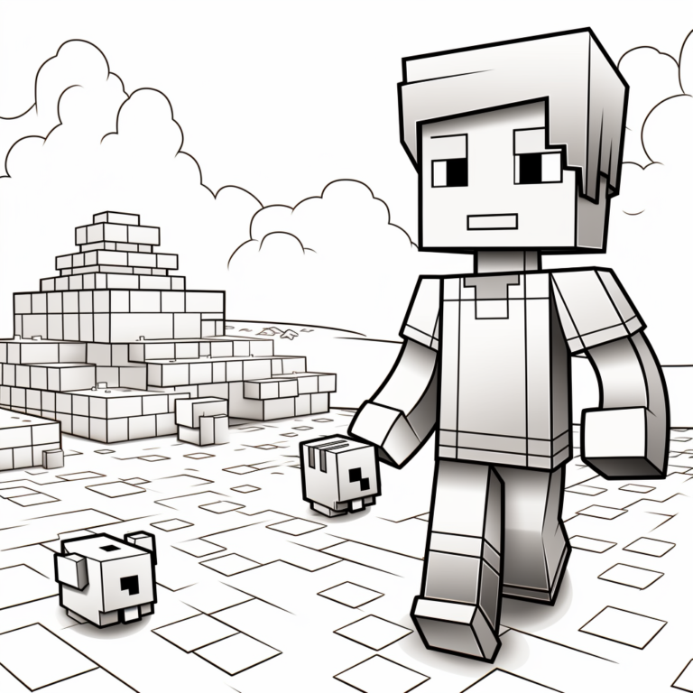 Omalovánky Minecraft k vytisknutí 122