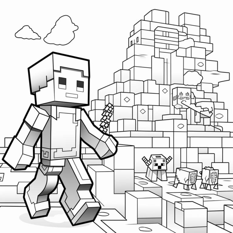 Omalovánky Minecraft k vytisknutí 133
