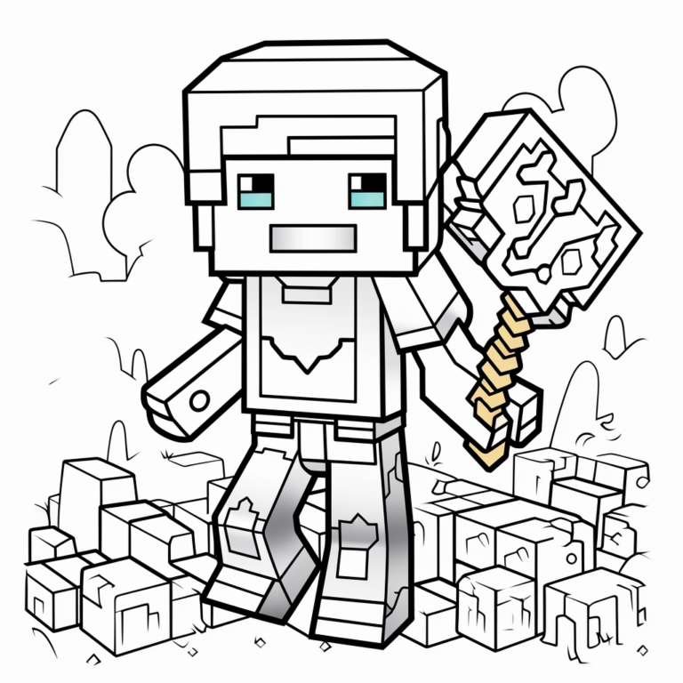 Omalovánky Minecraft k vytisknutí 149