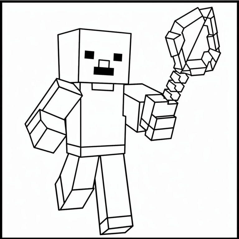 Omalovánky Minecraft k vytisknutí 165