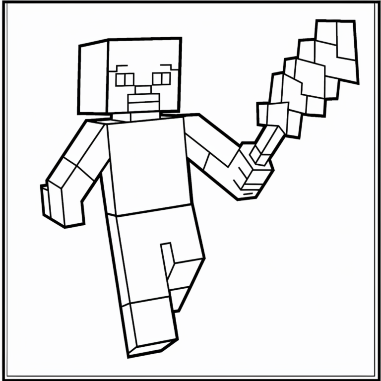 Omalovánky Minecraft k vytisknutí 170