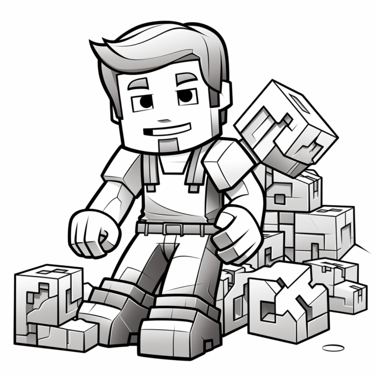 Omalovánky Minecraft k vytisknutí 21
