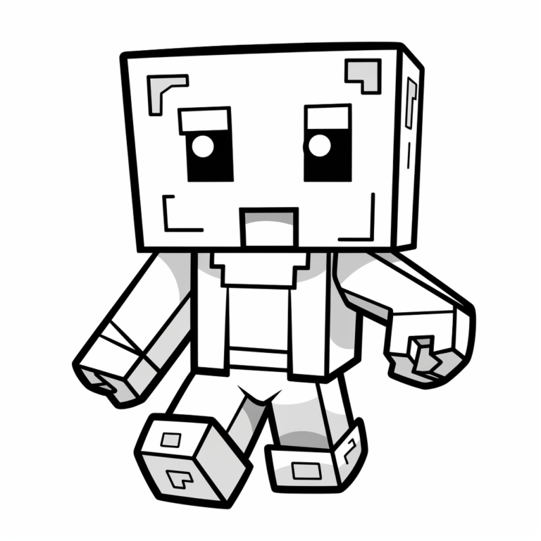 Omalovánky Minecraft k vytisknutí 26