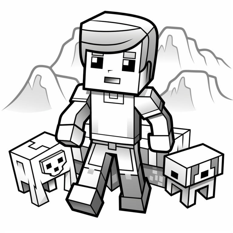 Omalovánky Minecraft k vytisknutí 37