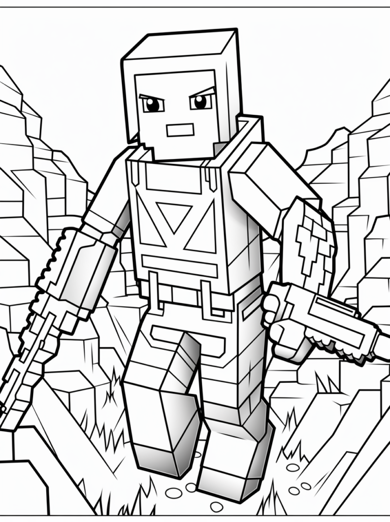 Omalovánky Minecraft k vytisknutí 58