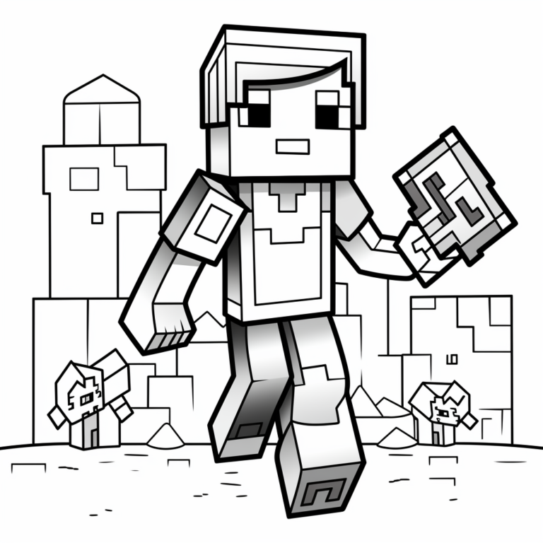 Omalovánky Minecraft k vytisknutí 69