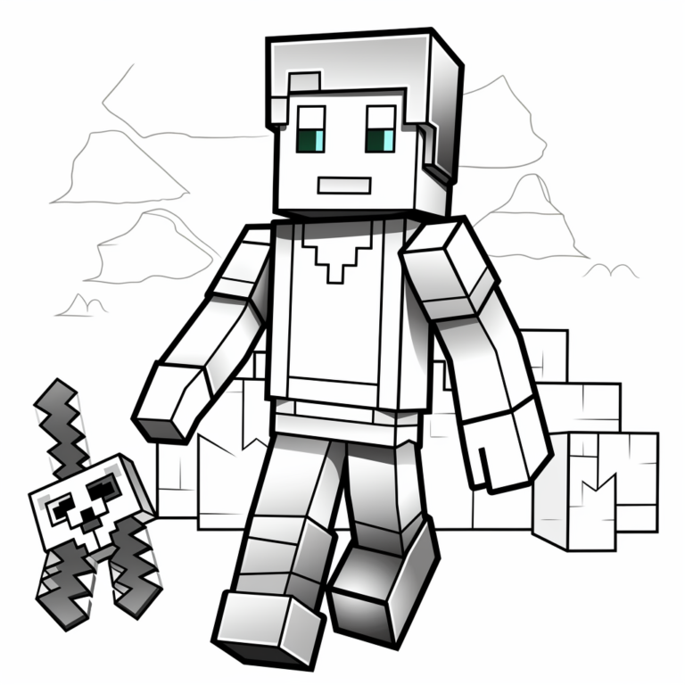 Omalovánky Minecraft k vytisknutí 90